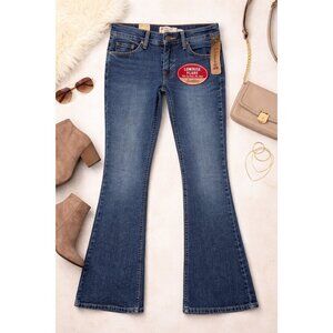 NWT Rare Levi Strauss Signature Juniors Low Rise Flare Jeans Size 5 Jr Stretch D